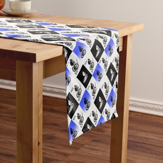 Mountain Biker MTB BMX CYCLIST Stickers Short Table Runner (In Situ)