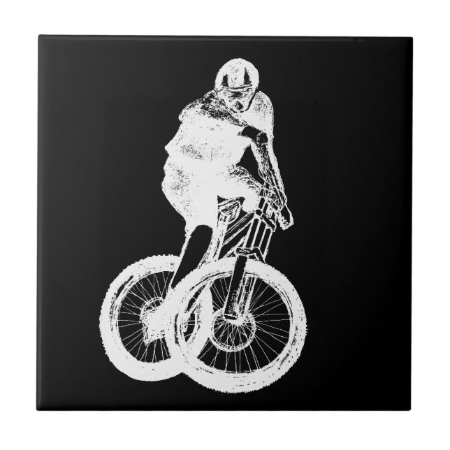 Mountain Biker MTB BMX CYCLIST Tile (Front)