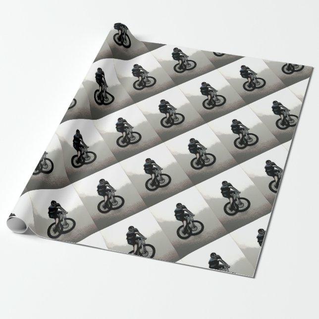 Mountain Biker MTB BMX CYCLIST Wrapping Paper (Unrolled)