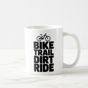Mountain Biker Silhouette Adventure Design Coffee Mug