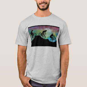 Mountain Bikers Against the Sunset T-Shirt
