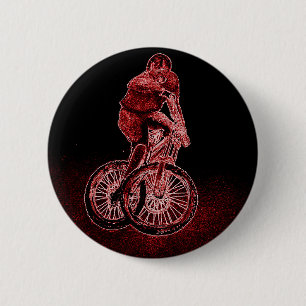 Mountain Biking 6 Cm Round Badge