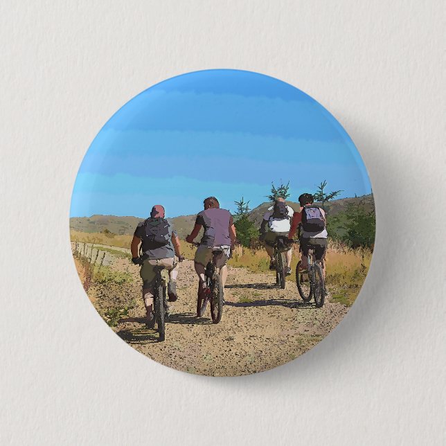 MOUNTAIN BIKING 6 CM ROUND BADGE (Front)