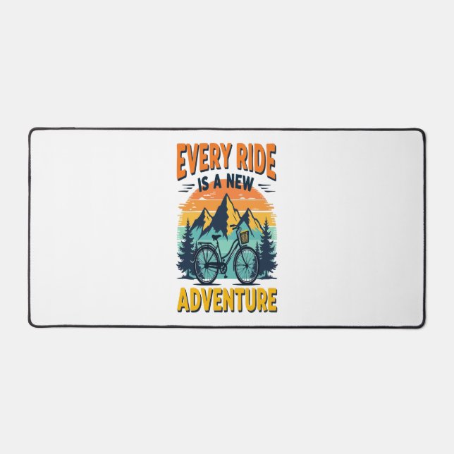 Mountain Biking Adventure Desk Mat (Front)