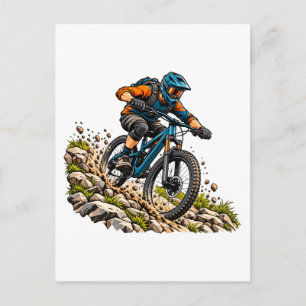 Mountain biking adventure for MTB riders Postcard