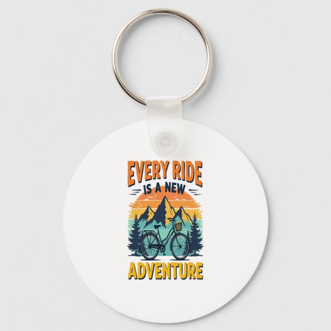 Mountain Biking Adventure Key Ring (Front)