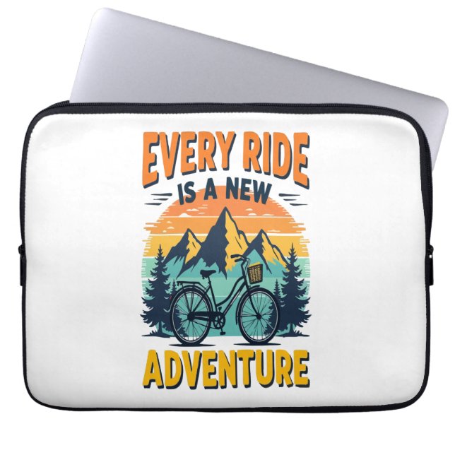 Mountain Biking Adventure Laptop Sleeve (Front)