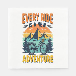 Mountain Biking Adventure Napkin