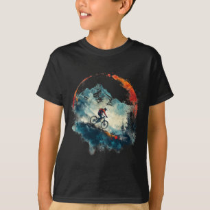 Mountain Biking Adventure With Scenic Mountains T-Shirt