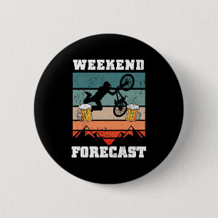 Mountain Biking And Beer Funny Mtb Gift 6 Cm Round Badge