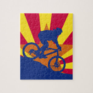 Mountain biking Arizona flag Jigsaw Puzzle