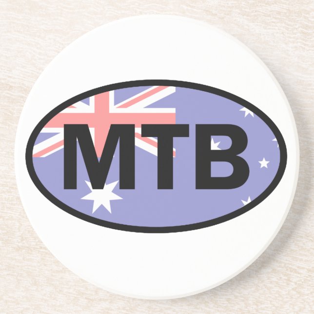 Mountain Biking Australia Flag Coaster (Front)