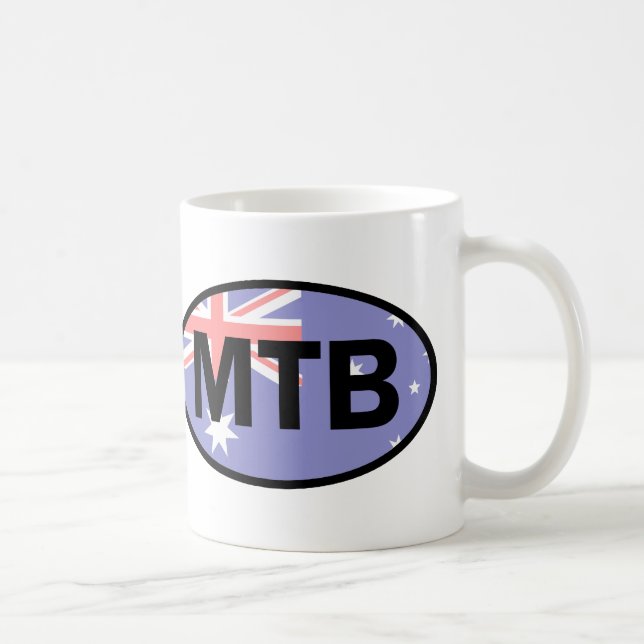 Mountain Biking Australia Flag Coffee Mug (Right)