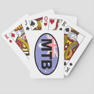 Mountain Biking Australia Flag Playing Cards