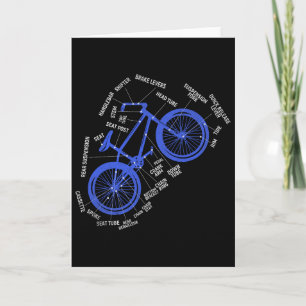 Mountain Biking Bike Parts Diagram Technical Cycli Card