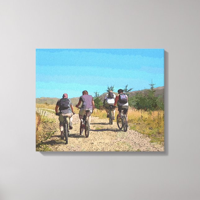 MOUNTAIN BIKING CANVAS PRINT (Front)