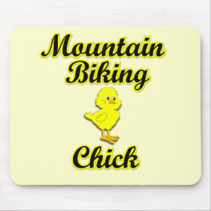 Mountain Biking Chick Mouse Mat