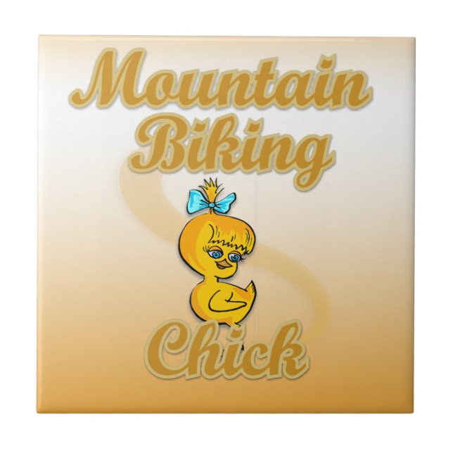 Mountain Biking Chick Tile (Front)