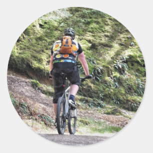 MOUNTAIN BIKING CLASSIC ROUND STICKER