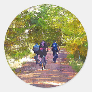 MOUNTAIN BIKING CLASSIC ROUND STICKER