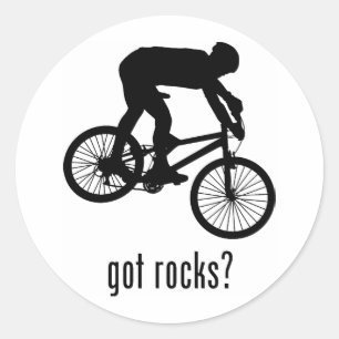 Mountain Biking Classic Round Sticker