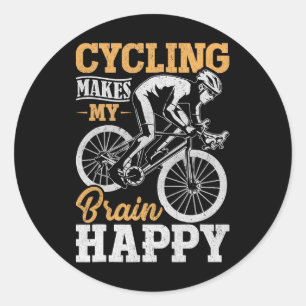 Mountain Biking Cycling Lover Road Bike Cyclist En Classic Round Sticker