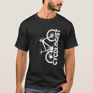 Mountain Biking Cycologist Vertical Graphic T-Shirt