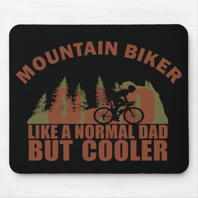 Mountain biking dad mouse mat (Front)