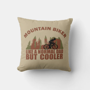 Mountain biking dad vintage cushion