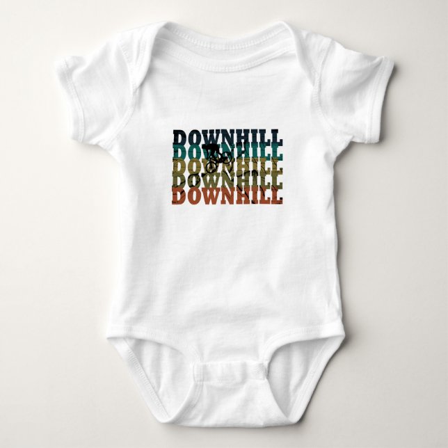 Mountain biking Downhill Baby Bodysuit (Front)
