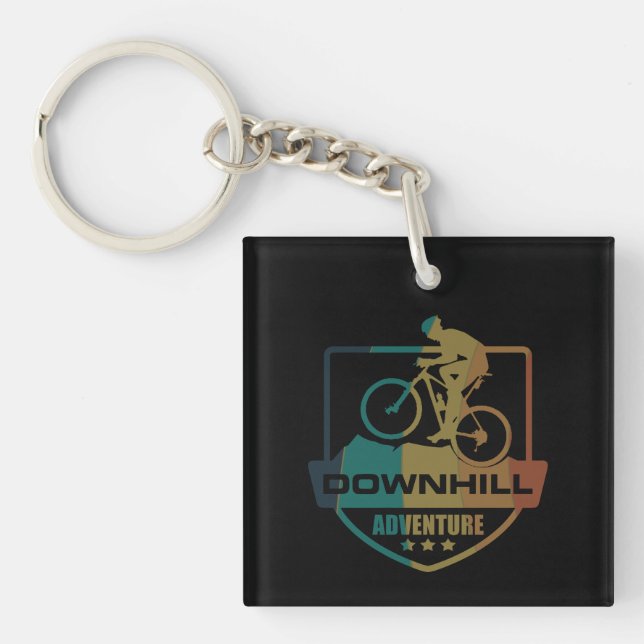 Mountain biking Downhill Key Ring (Front)