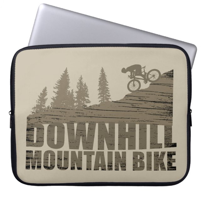 Mountain biking Downhill Laptop Sleeve (Front)