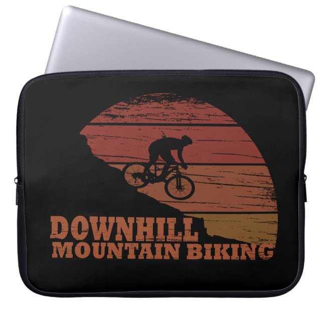 Mountain biking Downhill Laptop Sleeve (Front)