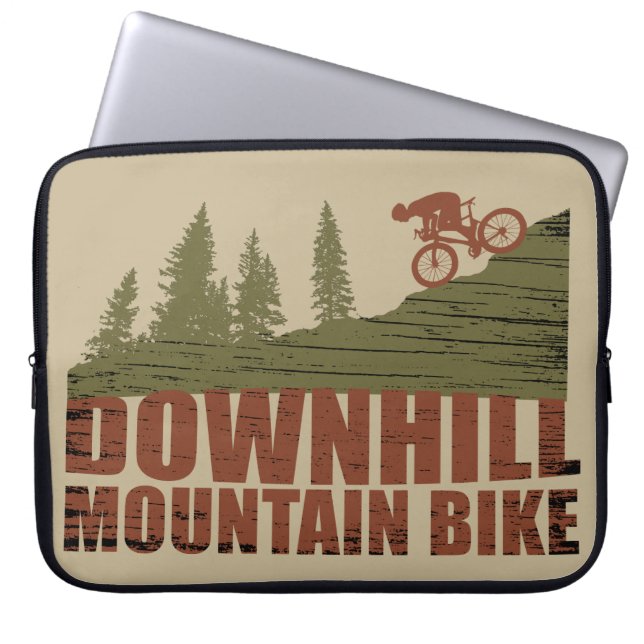 Mountain biking Downhill Laptop Sleeve (Front)