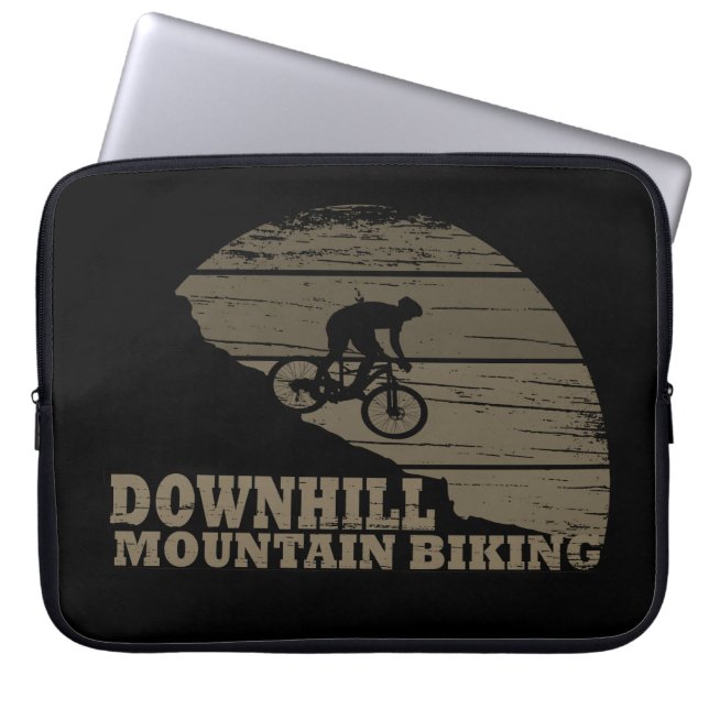 Mountain biking Downhill Laptop Sleeve (Front)