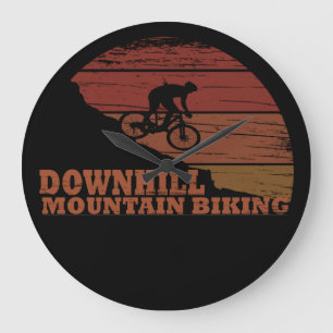 Mountain biking Downhill Large Clock