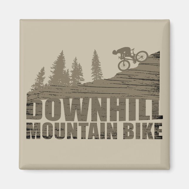 Mountain biking Downhill Magnet (Front)