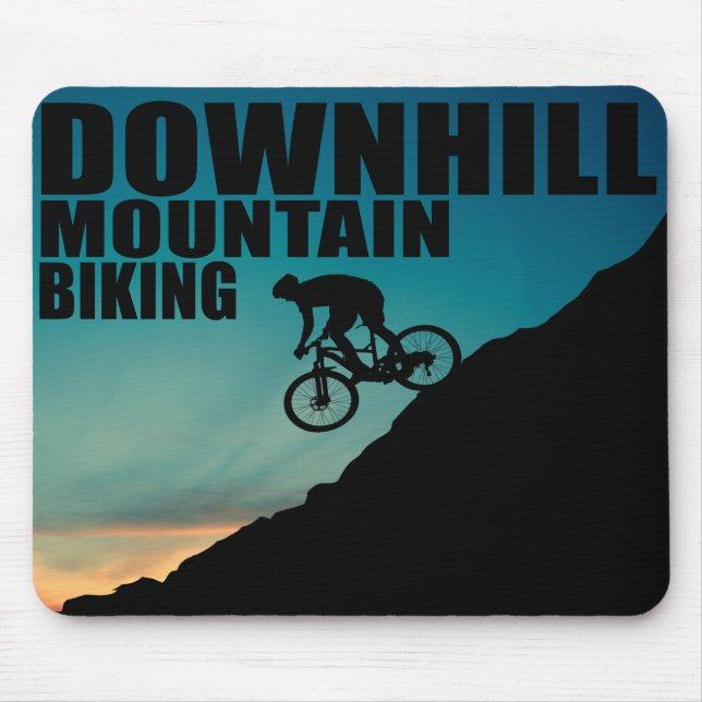 Mountain biking Downhill Mouse Mat (Front)
