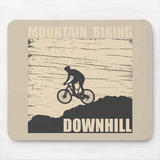 Mountain biking Downhill Mouse Mat (Front)