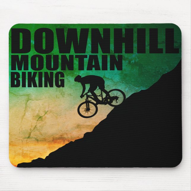 Mountain biking Downhill Mouse Mat (Front)