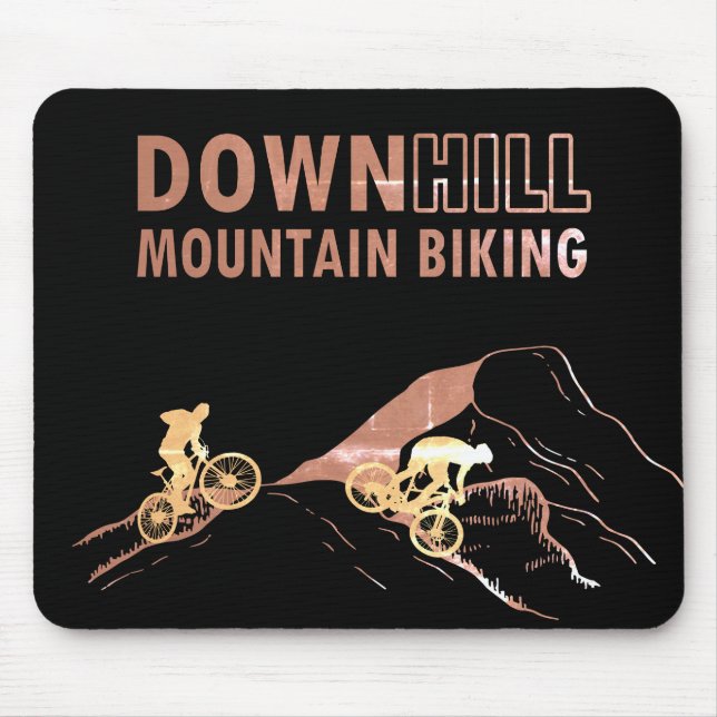Mountain biking Downhill Mouse Mat (Front)