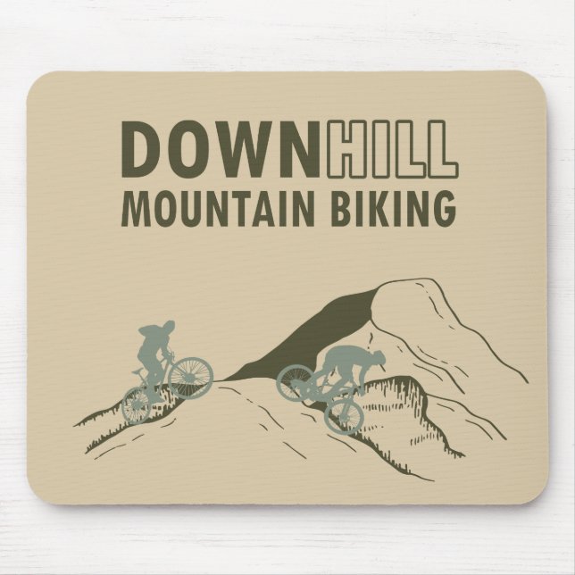 Mountain biking Downhill Mouse Mat (Front)