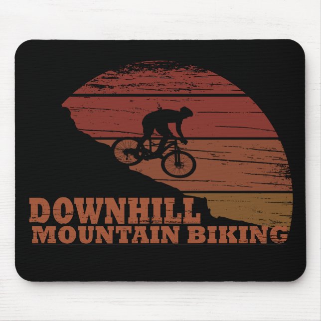 Mountain biking Downhill Mouse Mat (Front)