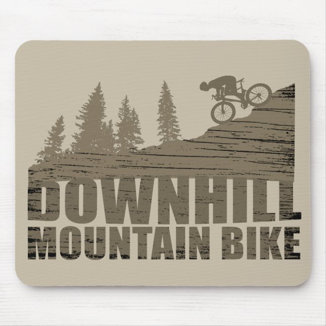 Mountain biking Downhill Mouse Mat (Front)