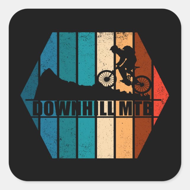 Mountain biking Downhill mtb Square Sticker (Front)