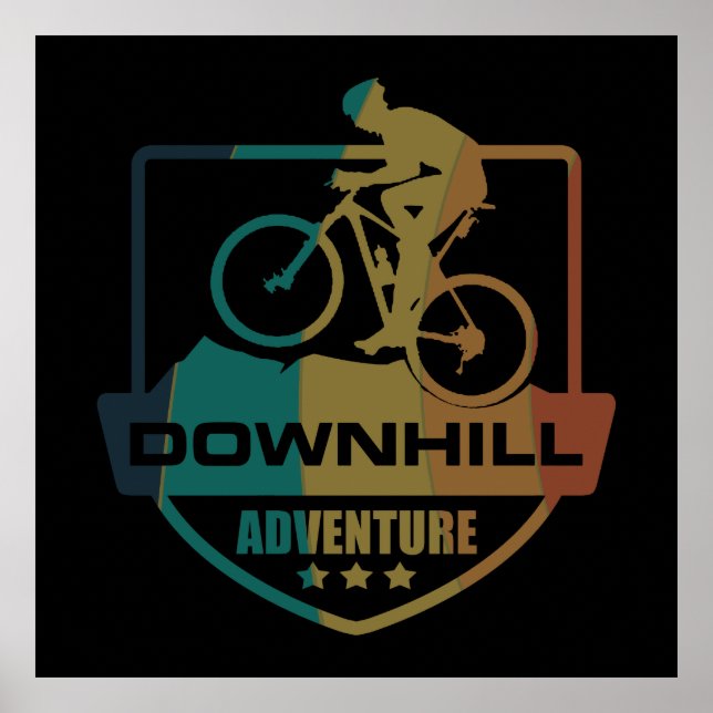 Mountain biking Downhill Poster (Front)