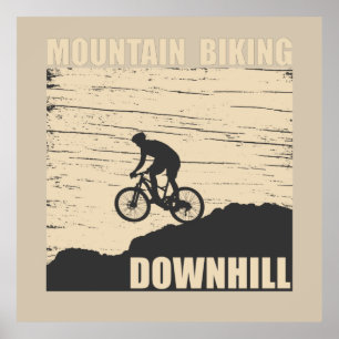 Mountain biking Downhill Poster