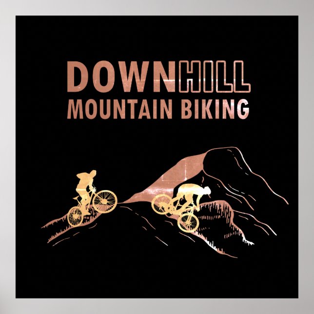 Mountain biking Downhill Poster (Front)