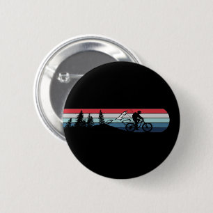 mountain biking enthusiast 6 cm round badge