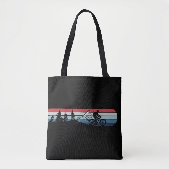 mountain biking enthusiast tote bag (Front)